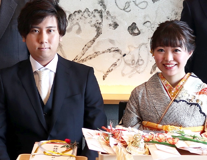 信頼感ある装いで頑張ってほしい。想いが伝わる結納返し
