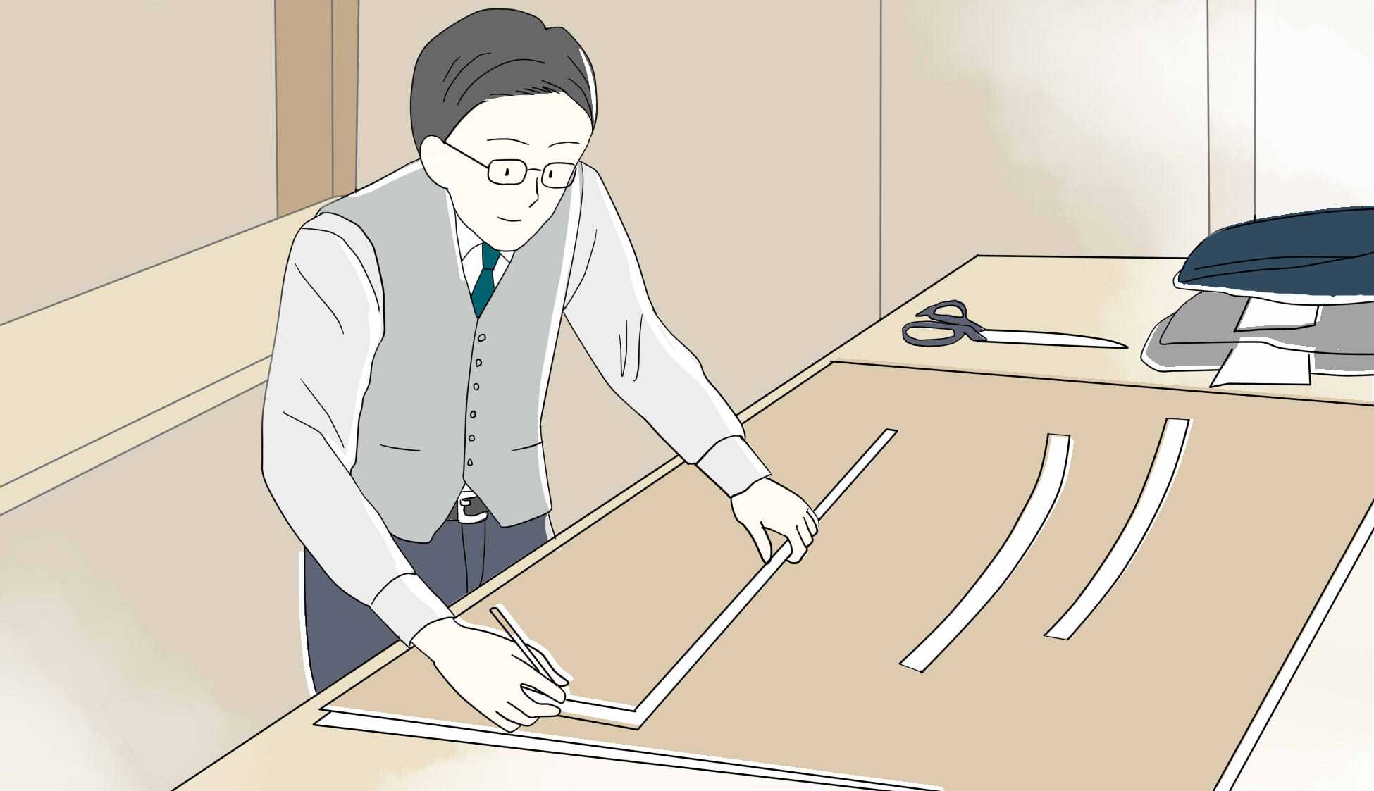 仕事の流れの図