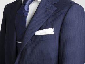 オーダースーツ・フルオーダースーツ・50代・ポケットチーフ・TVホールド
