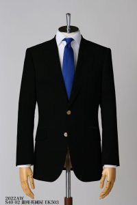 オーダースーツ・フルオーダースーツ・銀座英國屋・礼服地・漆ブラック