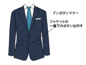 就活用スーツ(リクルートスーツ)の正解は?男女別に詳しく解説、男性が就活用スーツを着こなすポイント、ボタンの留め方のルールを守る