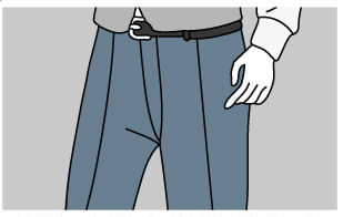 就活用スーツ(リクルートスーツ)の正解は?男女別に詳しく解説、男性の就活用スーツ&小物の選び方、スラックスの太さ