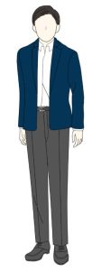 顔合わせにおすすめの服装は?季節・性別ごとにコーデ例を紹介、男女別!顔合わせにおすすめのコーディネート、【男性】爽やかな印象を与えたいならジャケパンコーデ
