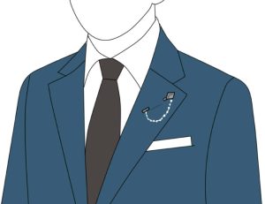 フラワーホールとは?スーツの胸元を上品に整える使い方を解説、フラワーホールの使い方、ラペルピンで華やかに