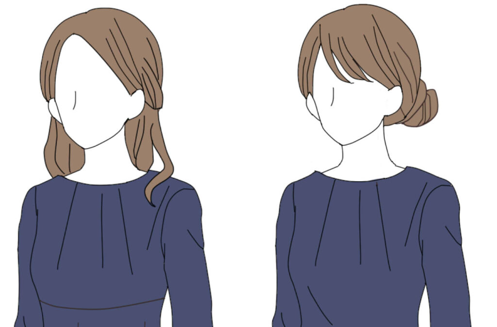 友人の結婚式で受付係をするときの服装は?男女別の基本マナーを紹介、【女性編】結婚式の受付係にふさわしい服装マナー、ゲストにお辞儀をしても美しさを保てるヘアスタイル